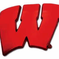 Wisconsin W Red Powder-Coated Emblem