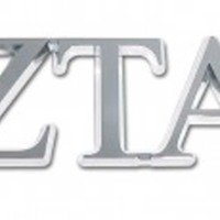 Zeta Tau Alpha Chrome Emblem, Shiny