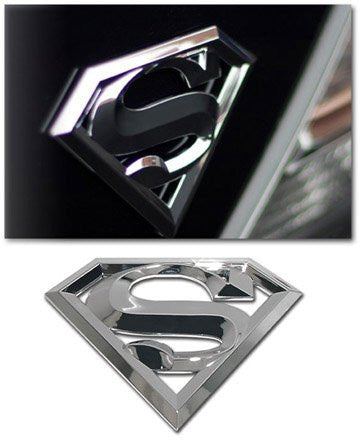 Superman Chrome Auto Emblem (3D Shield)
