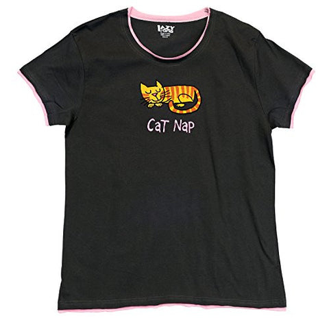 Lazy One Cat Nap - 188, Women's PJ Tee, XS