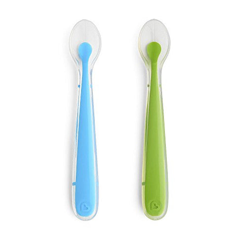 Munchkin 2 Pack Silicone Spoons, Colors May Vary (Pack of 2 - Total 4 spoons)