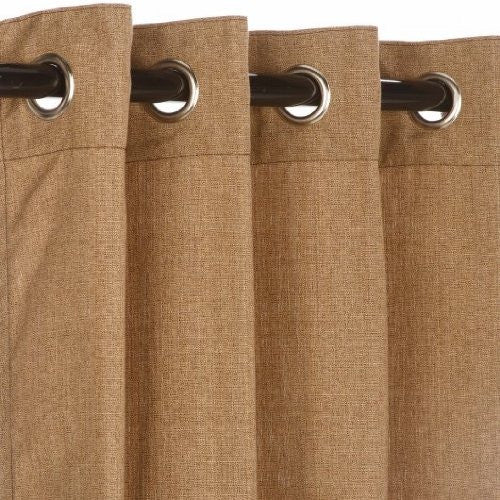 GROMMET TOP CURTAINS, Linen Sesame 50” X 120”