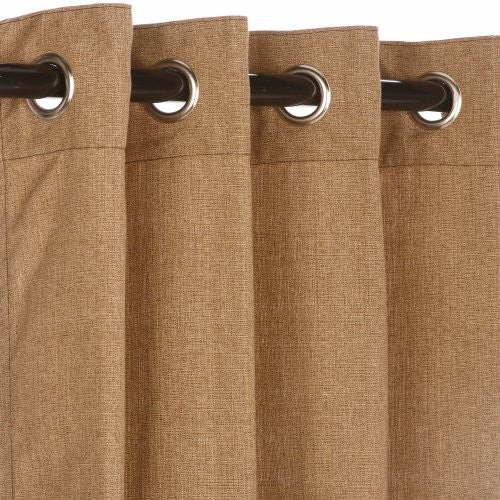 GROMMET TOP CURTAINS, Linen Sesame 50” X 108”