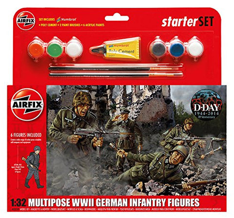 Airfix- WWII German Infantry Multipose Starter Set 1:32