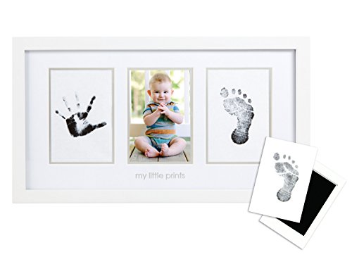 BabyPrint Photo Frame, White and Clean-Touch Ink Pad, Black Bundle