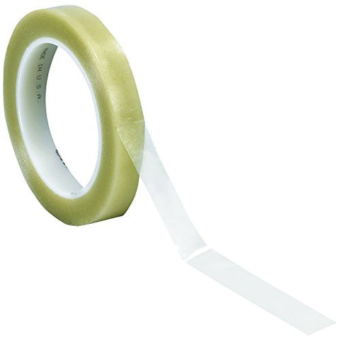 3M T9634713PKC Vinyl Tape, 1/2" x 36 yd, Clear (Pack of 3)