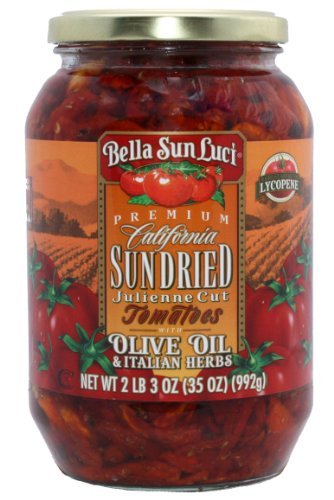 Bella Sun Luci Sun Dried Julienne Cut Tomatoes with Olive Oil & Italian Herbs 35 oz.