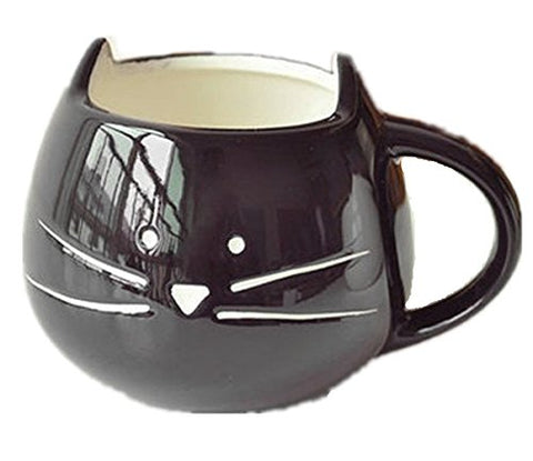 300ml Black And White Cute Cat Animal Cup Creative Water Mug, 13 cm x 11 cm x 9.3 cm