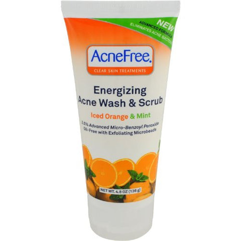 AcneFree Energizing Acne Wash and Scrub, 4.8 Ounce