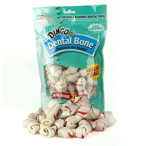 DINGO 21PK MINI 2.5" DENTAL BONE