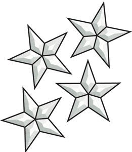 Small Star Bevel Clusters, Set of 4