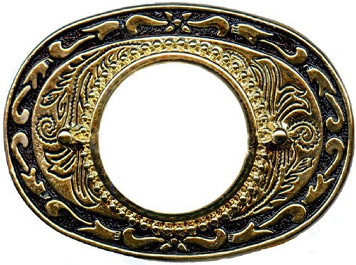 Silver Dollar Belt Buckle Gold Or Black 3-1/2 In x 2-1/2 In Made in USA
