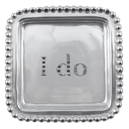 '- I do-  Beaded Square Tray