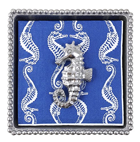 Seahorse Beaded Napkin Box