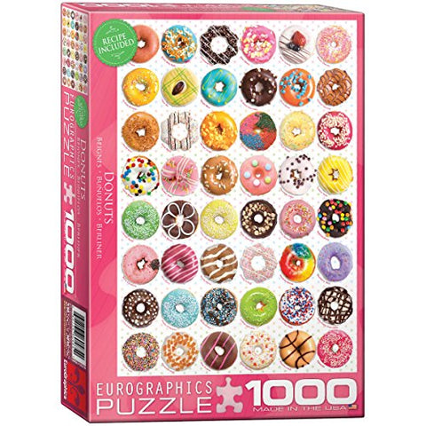 Donuts Tops 1000 pc 10 x14 inches Box, Puzzle