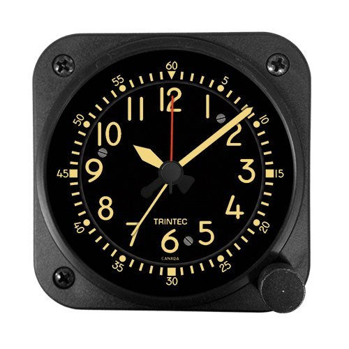 3.5" Vintage Cockpit Style Alarm Clock