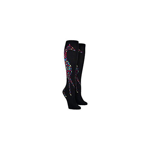Women's Giraffe Knee High Socks, Black