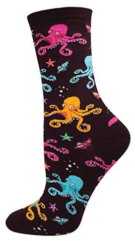 Women's Socks Octopus, Black