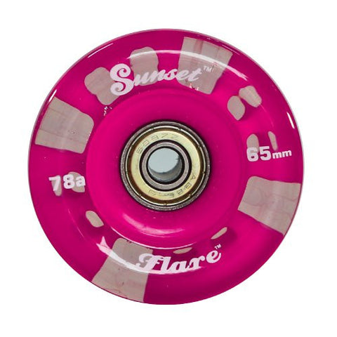 Pink 4-pack - 65mm/78a Long Board Wheel with ABEC-9 bearing