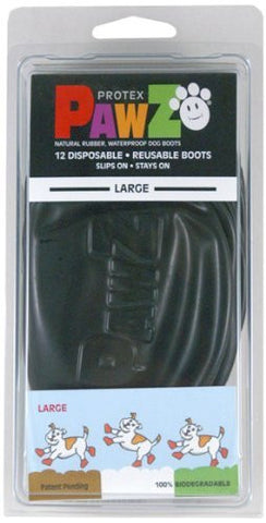 PawZ Dog Boots - Black, Large