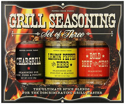 3pc BBQ Seasoning & Grilling Set 16 oz. jar