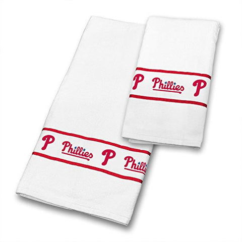 TOWEL SET  Philadelphia Phillies - Color White - Size 30x54 and 16x30