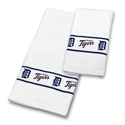 TOWEL SET Detroit Tigers - Color White - Size 30x54 and 16x30