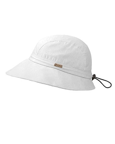 Aegean Cotton Hat with Drawstring Sizer, 3.5" Brim - White