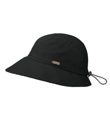 Aegean Cotton Hat with Drawstring Sizer, 3.5" Brim - Black