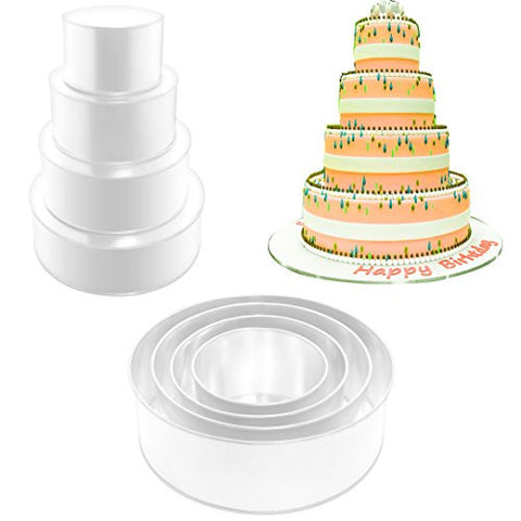 4 Tier Round Multilayer Tin Cake Pans 5" deep 6", 8", 10" & 12" (5" deep)