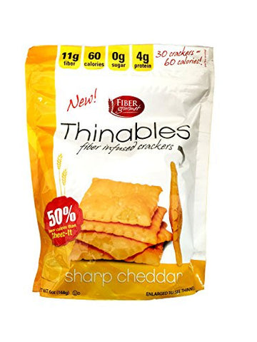 Thinables Crackers, Cheese Flavor, 6 oz