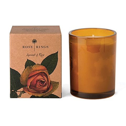 Botanica Glass Candle, Apricot Rose (Mauve)