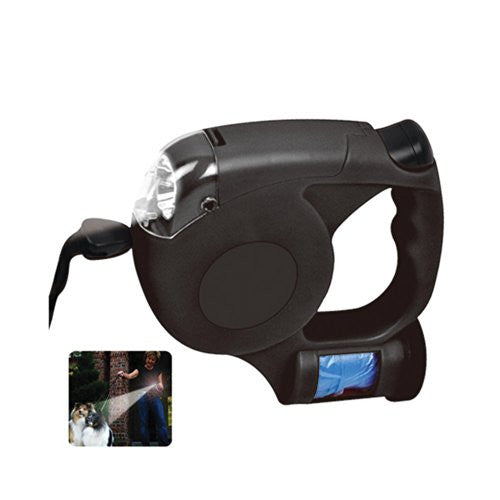 LED Retractable Pet Leash with Waste Bag Dispenser