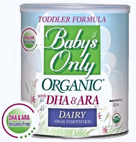Baby's Only Organic Toddler Formula Dairy with DHA, ARA Iron Formula at least 95% Organic, 12.7 oz