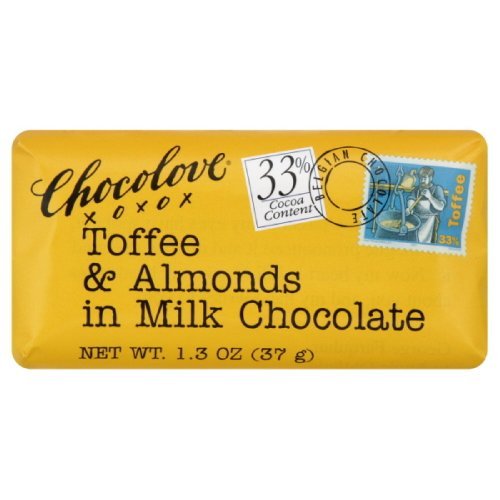CHOCOLOVE, XOXO TOFFEE/ALMOND MILK MINI BAR 1.3OZ