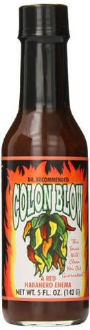 Colon Blow A Red Habanero Enema! Hot Sauce 5 oz (not in pricelist)