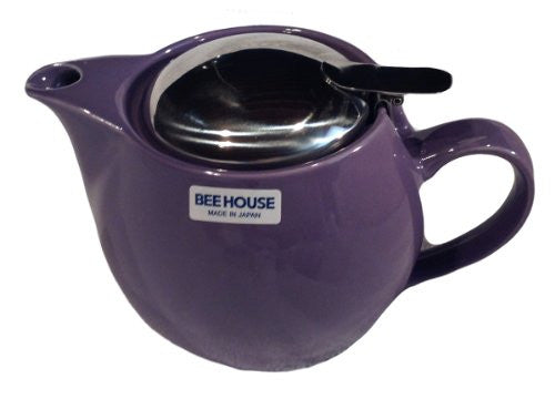 Bee House Ceramic Round Teapot (Eggplant)