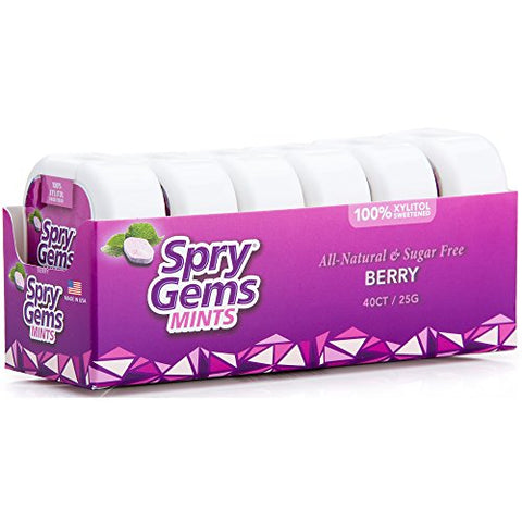 Spry Gems Berry Mints - 40 ct