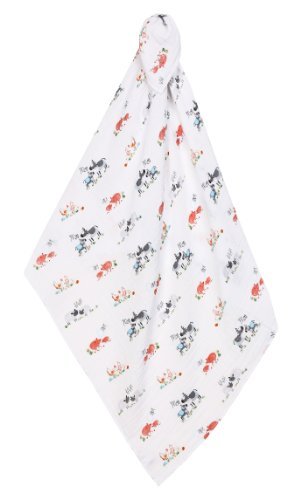 Muslin Bamboo Swaddle Blanket - Farm Yard