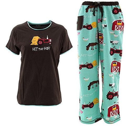 Lazy One Hit The Hay - 189, Women's PJ Pant, XS and Lazy One Hit The Hay - 189, Women's PJ Tee, XS