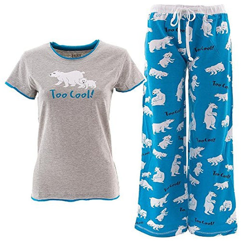 Lazy One Too Cool - 713, Junior's PJ Tee, L and Lazy One Too Cool - 713, Yoga PJ Pant, L