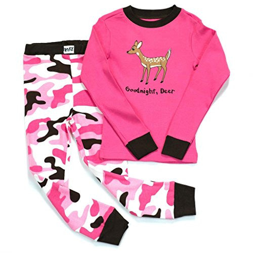 Lazy One Camo Deer - 179, Kid's PJ Set Girl, 2T