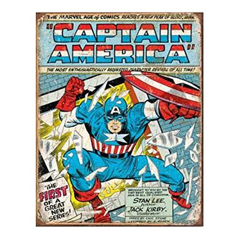 Tin Signs Captain America Cover