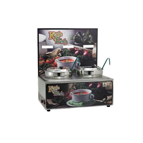 Soup Merchandiser with two 7 Qt insets, "Kettle Fresh"