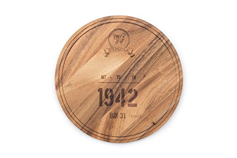circle board: wine barrel 1942 9 in