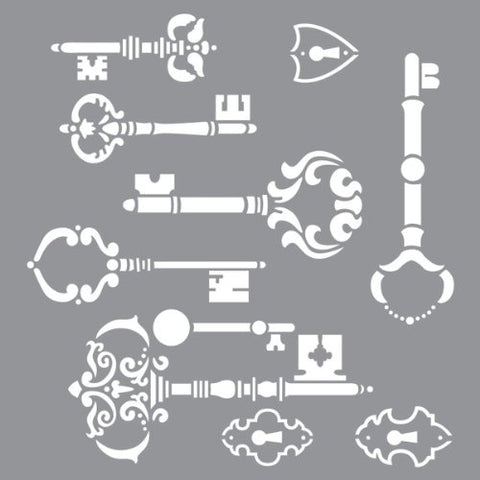 Americana Decor Stencils - Vintage Keys