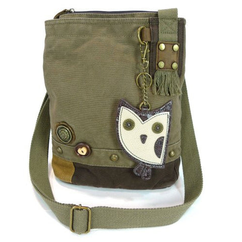 Patch Crossbody Bag - Hoohoo Owl, Olive