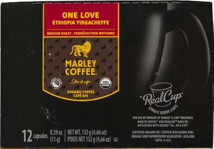 MARLEY, ONE LOVE, MEDIUM, ORGANIC (SINGLE SERVE CUP)