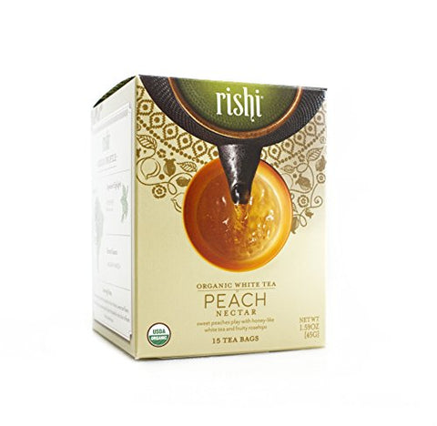 Organic White Tea Peach Nectar, 15 bags