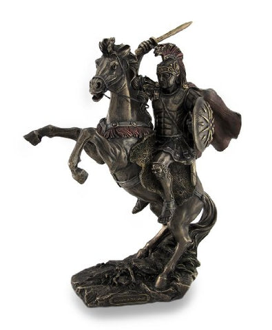 Alexander The Great On Horseback, L 10 3/8", W 4 3/8", H 13 1/4"